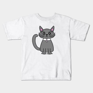CUTE Gray Cat Kids T-Shirt
